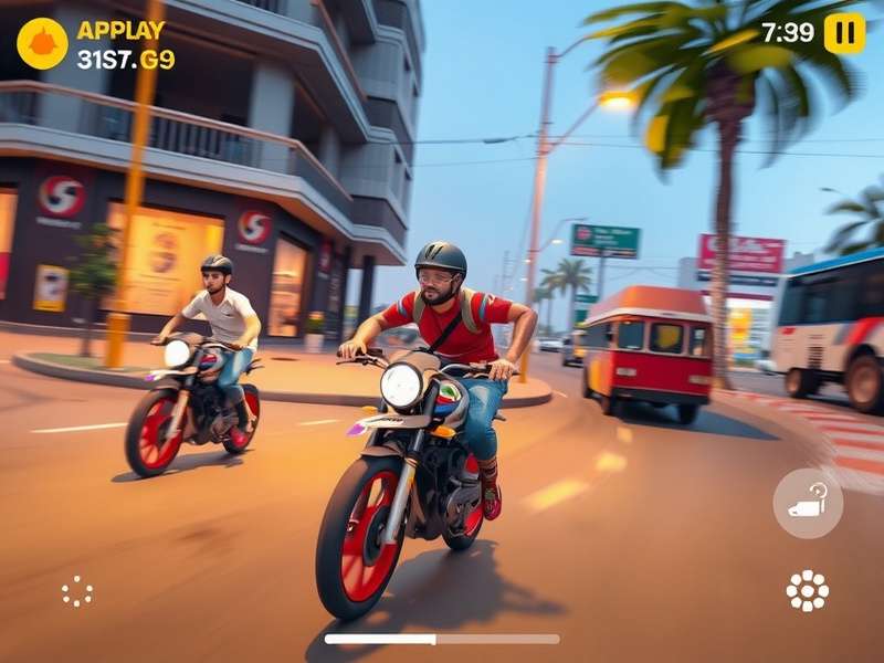 Dosa Sprint King delivery gameplay with character on bicycle